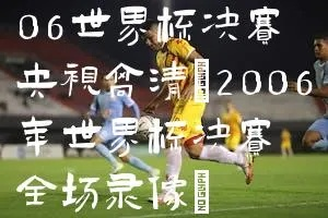 2006年世界杯录像 2006年世界杯记录片-第2张图片-www.211178.com_果博福布斯